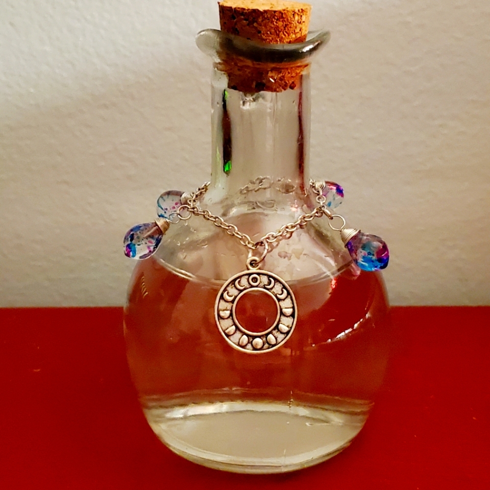 Moon Water Glass Cruet Multicolor Teardrop
